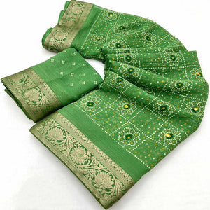 green-bandhani-printed-chiffon-saree-11