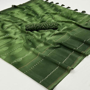 green-woven-georgette-saree