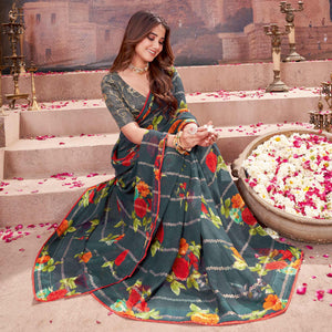 grey-floral-foil-printed-georgette-saree-3