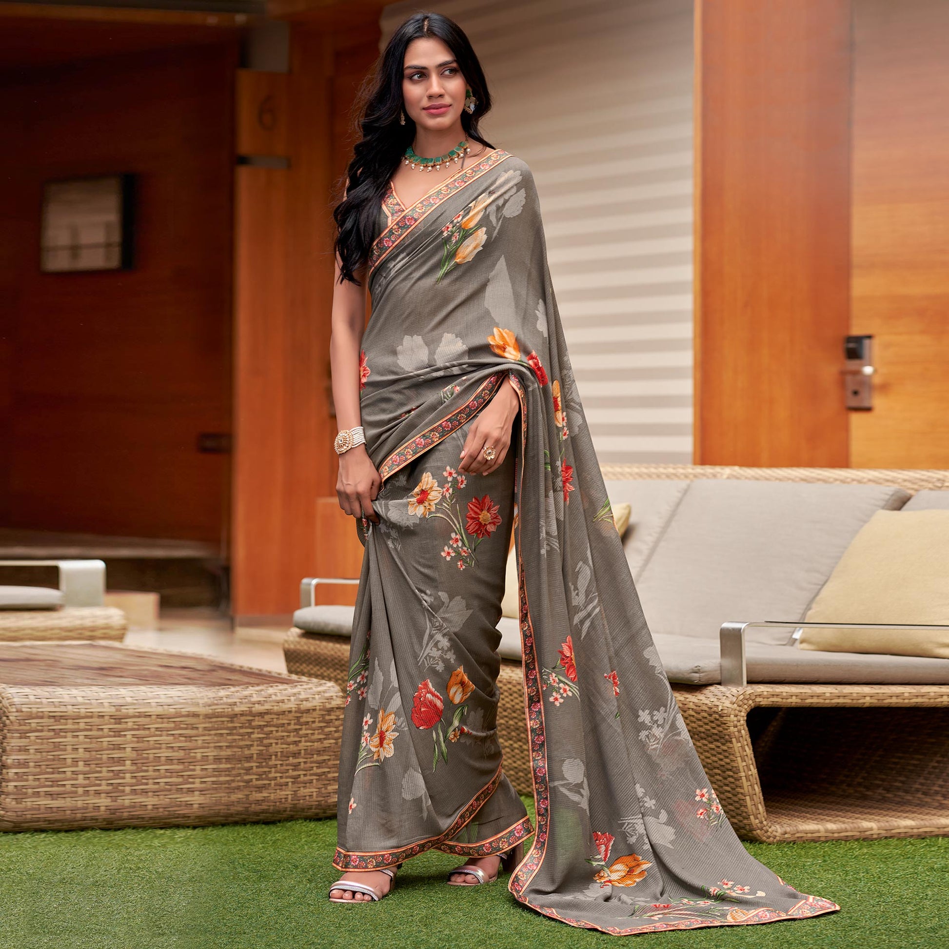 grey-floral-printed-georgette-saree-with-digital-border-1