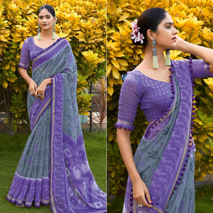 grey-purple-printed-pure-cotton-saree-with-pum-pum-border