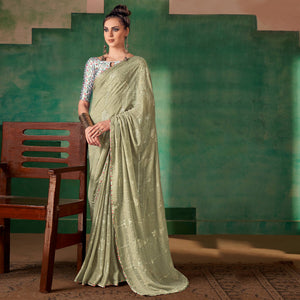 green-floral-foil-printed-georgette-saree-4