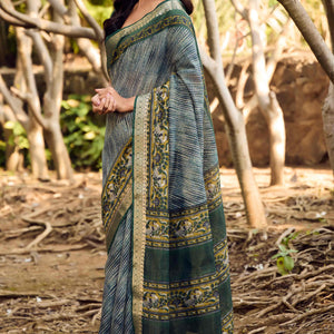 green-printed-mulmul-cotton-saree-with-jacquard-border