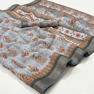 grey-digital-printed-linen-saree-3