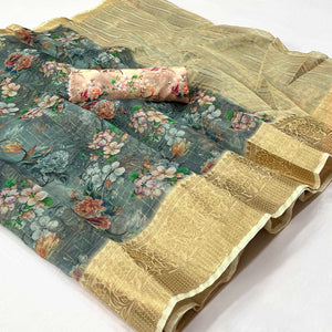grey-floral-digital-printed-organza-saree