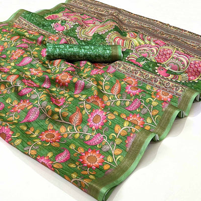 green-floral-digital-printed-cotton-silk-saree-2