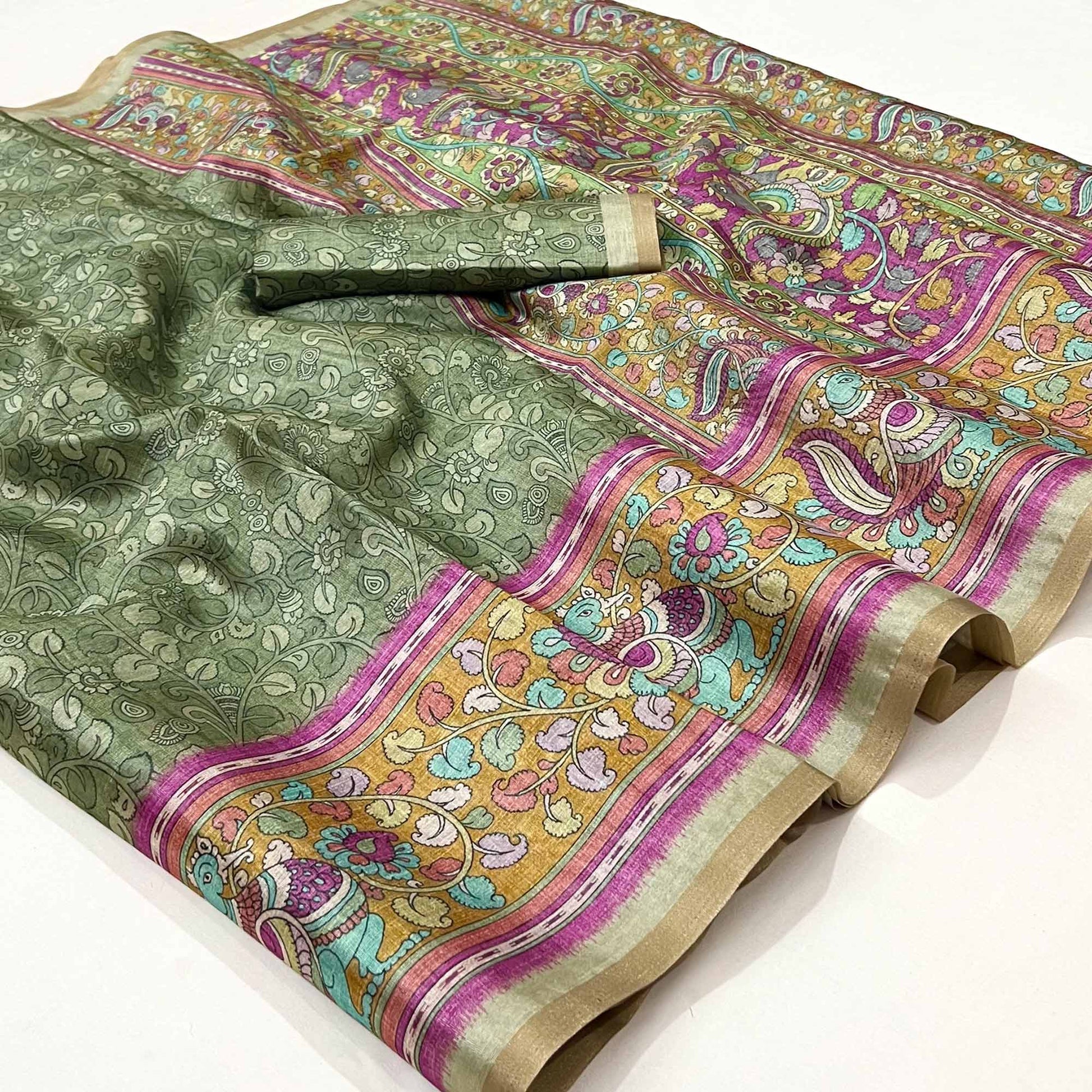 green-floral-digital-printed-cotton-silk-saree-1