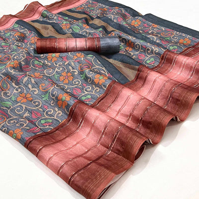 grey-floral-digital-printed-cotton-silk-saree-4