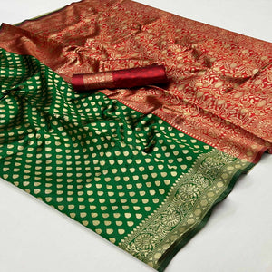 green-floral-woven-banarasi-silk-saree-1