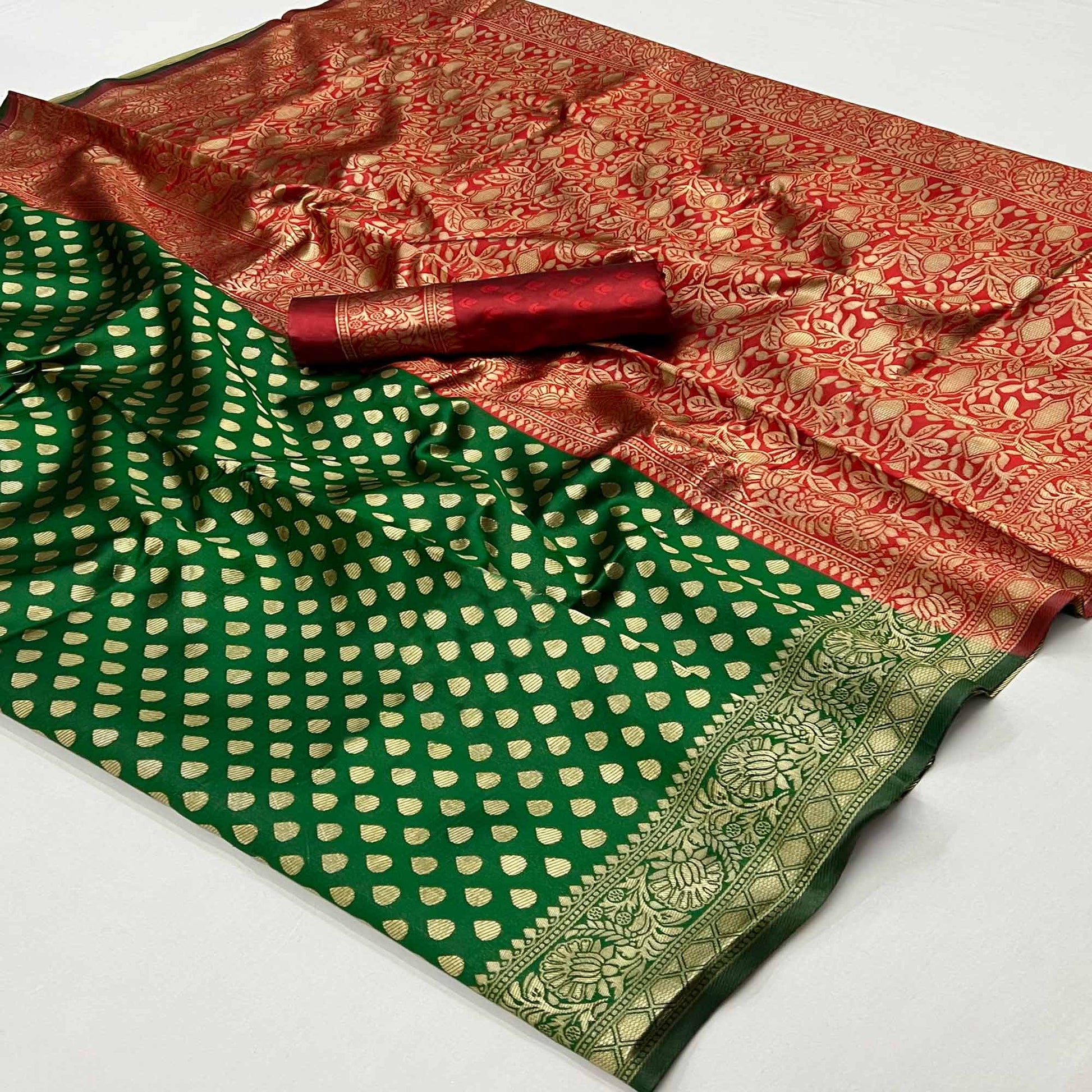 green-floral-woven-banarasi-silk-saree-1