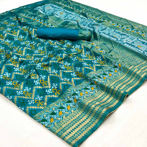 Morpich Woven Art Silk Saree