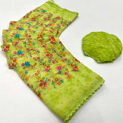 green-floral-printed-georgette-saree-13