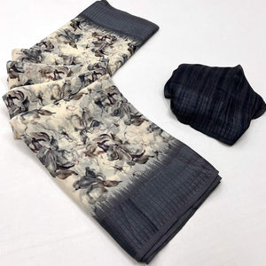 grey-floral-printed-georgette-saree-9