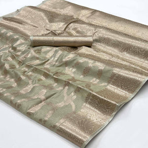 green-floral-woven-cotton-silk-saree-1