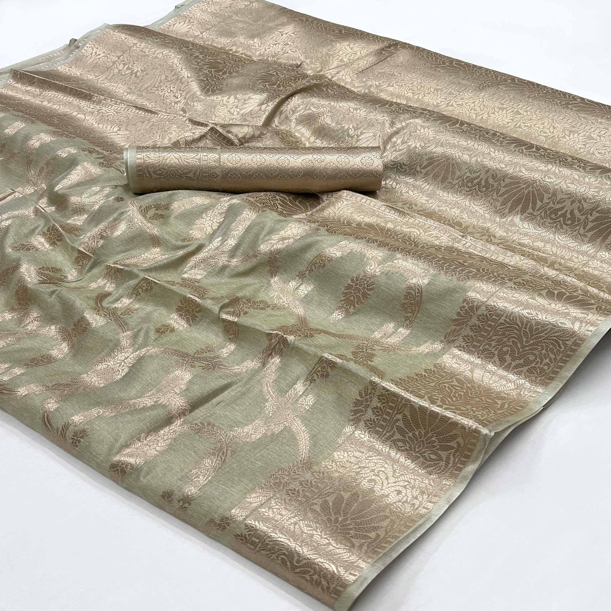 green-floral-woven-cotton-silk-saree-1