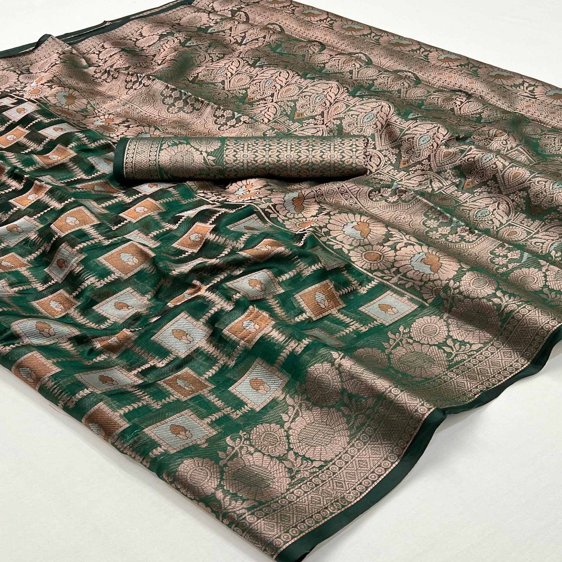 green-floral-woven-organza-saree-9
