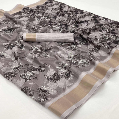 grey-floral-printed-dola-silk-saree-with-woven-border