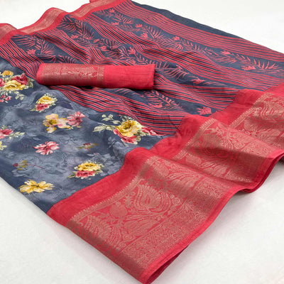 grey-floral-printed-dola-silk-saree-with-woven-border-1