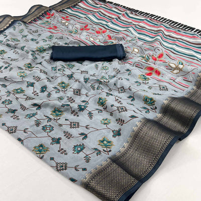 grey-floral-printed-with-woven-border-dola-silk-saree-2