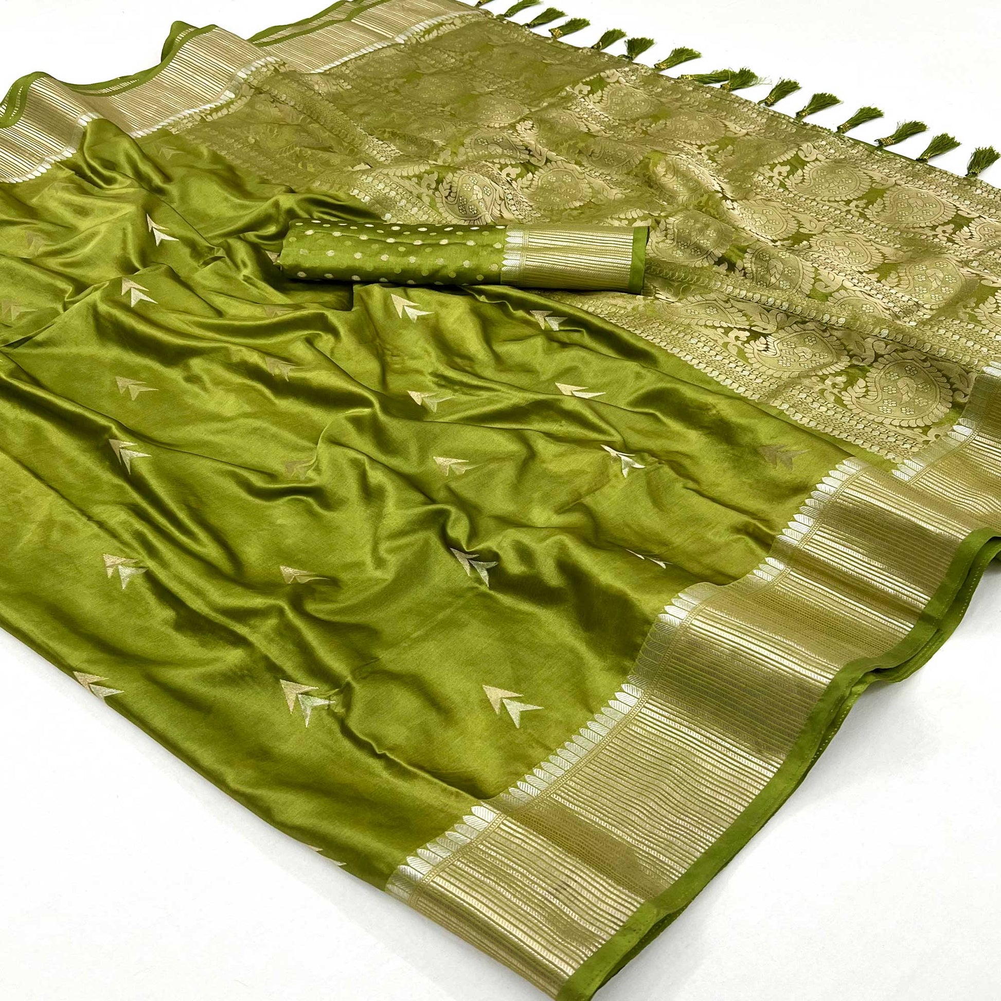green-woven-satin-silk-saree-with-tassels
