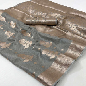 grey-floral-woven-georgette-saree-1