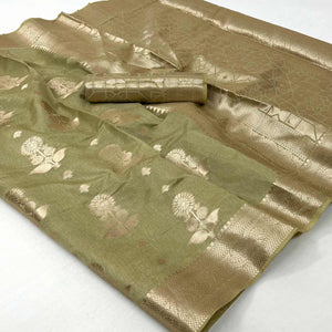 green-floral-woven-georgette-saree-1