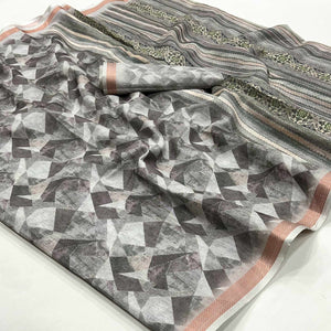grey-digital-geometric-printed-cotton-blend-saree-with-weaving-border