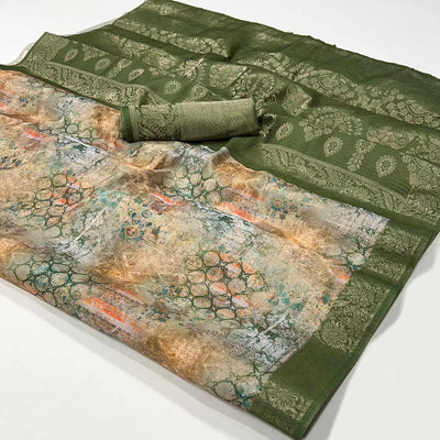 18green-woven-with-digital-printed-art-silk-saree