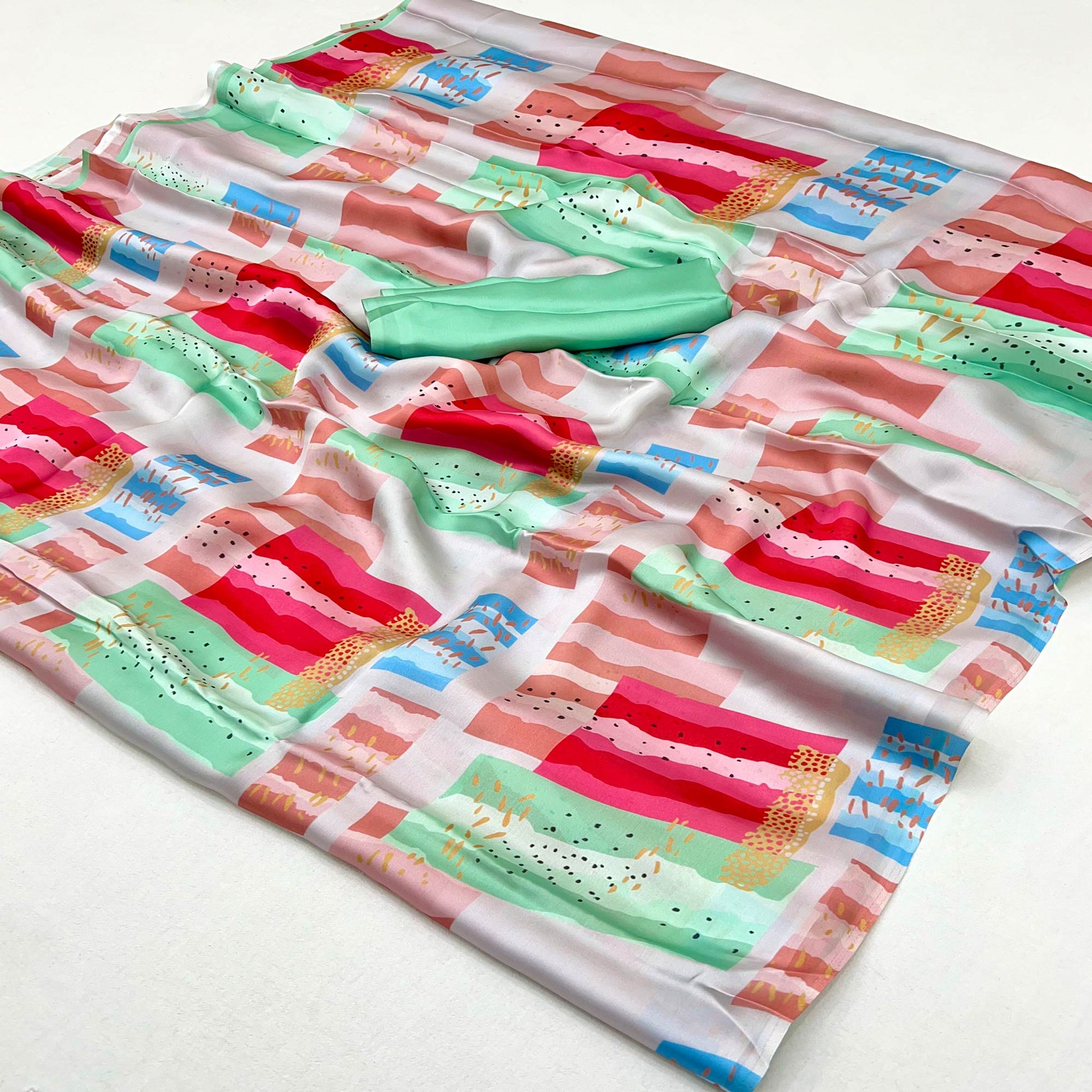 Multicolor Digital Printed Georgette Saree