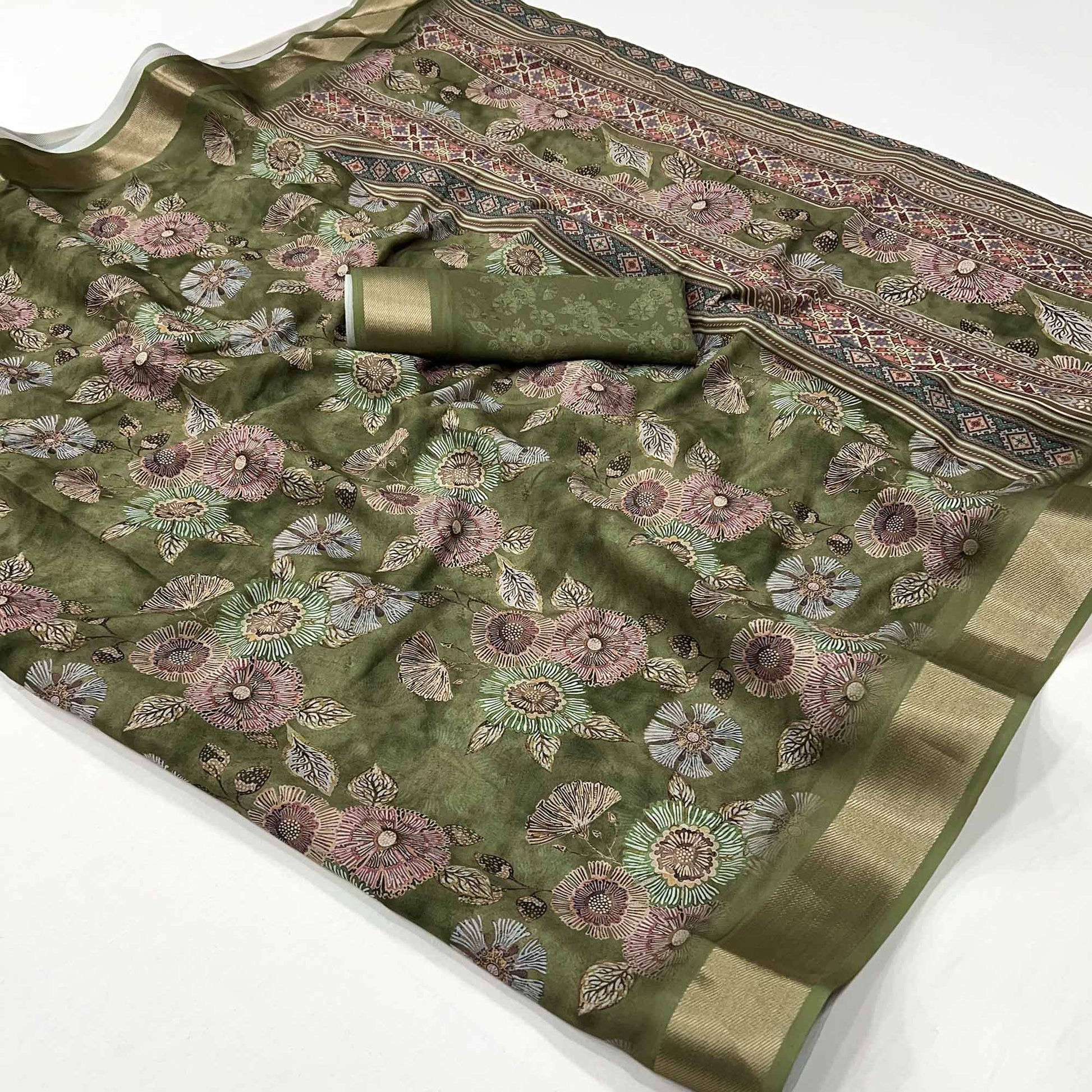 green-floral-digital-printed-moss-georgette-saree-with-zari-border-1