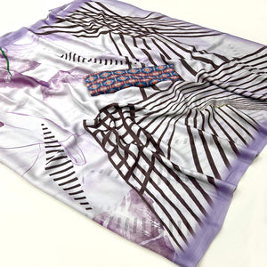 Light Lavender Digital Printed Georgette Saree