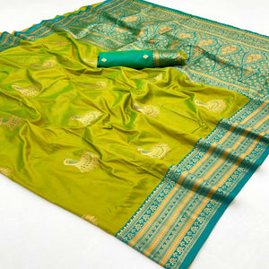 green-woven-pure-silk-saree-11