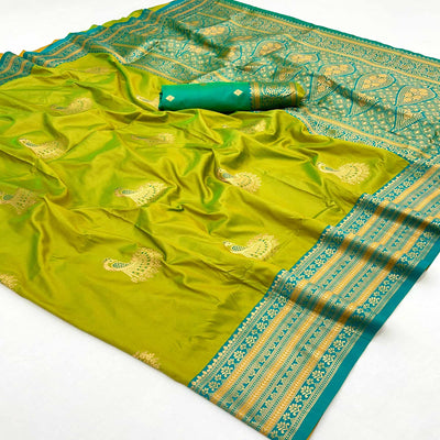 green-woven-pure-silk-saree-11