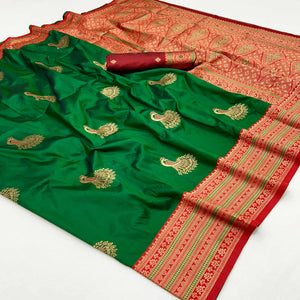 green-woven-pure-silk-saree-13