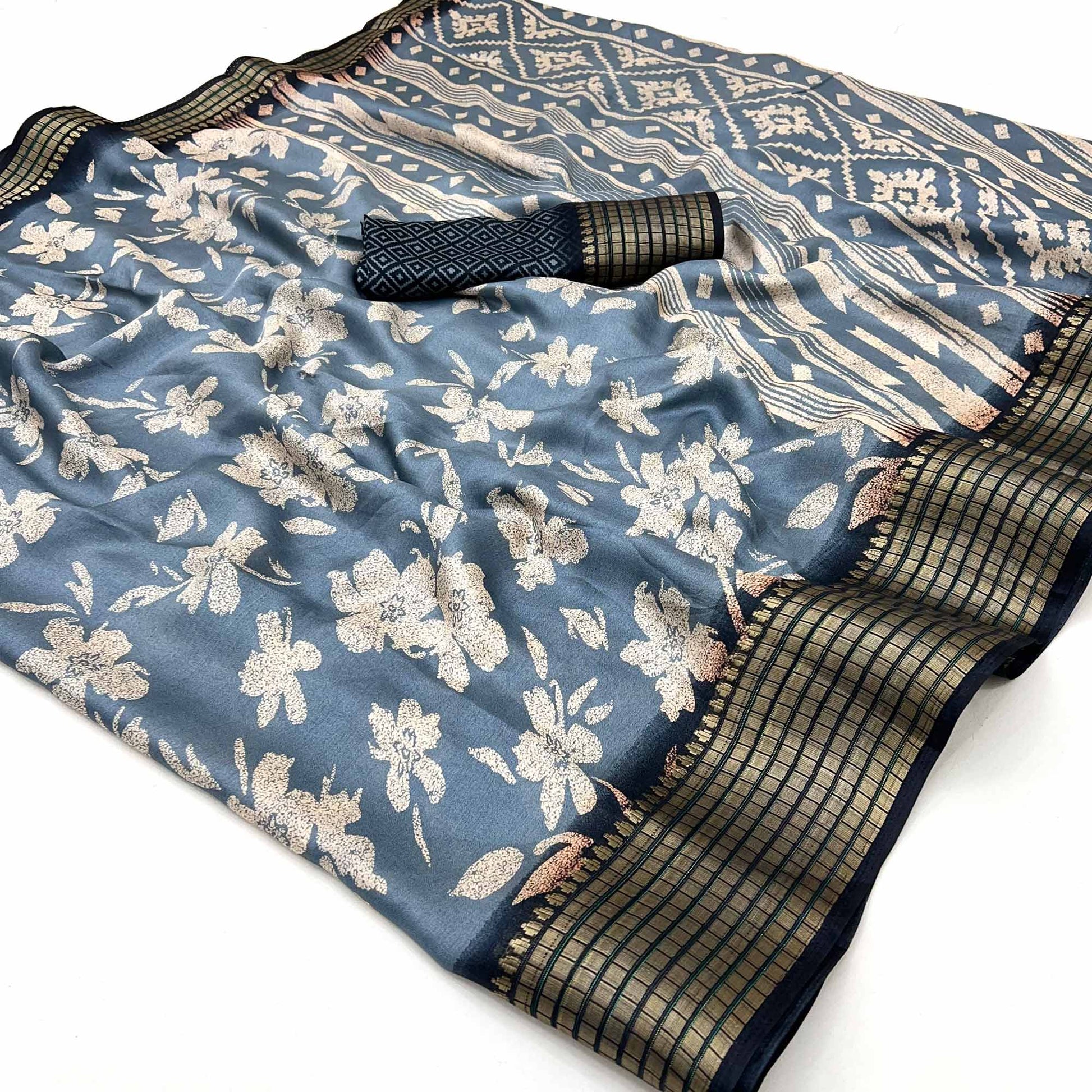 grey-floral-printed-georgette-saree-with-woven-border-39