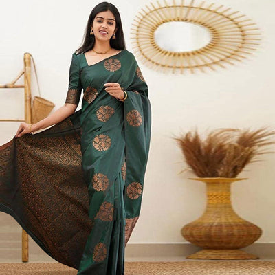 green-floral-woven-banarasi-silk-saree-6