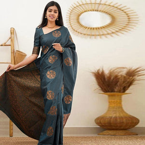 grey-floral-woven-banarasi-silk-saree-2