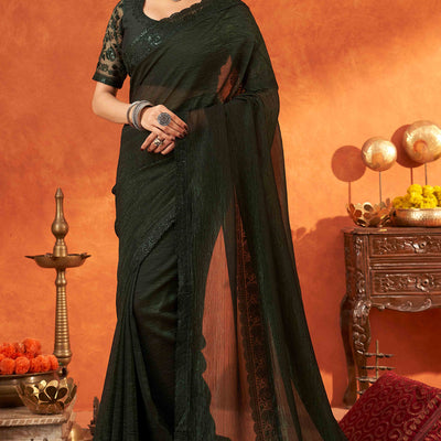 green-embroidered-crunchy-soft-net-saree-with-embellished-border
