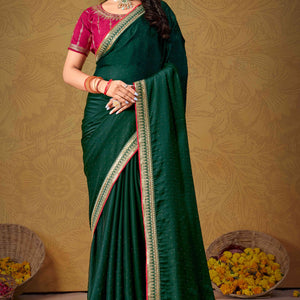 green-swarovski-work-satin-saree-with-designer-border