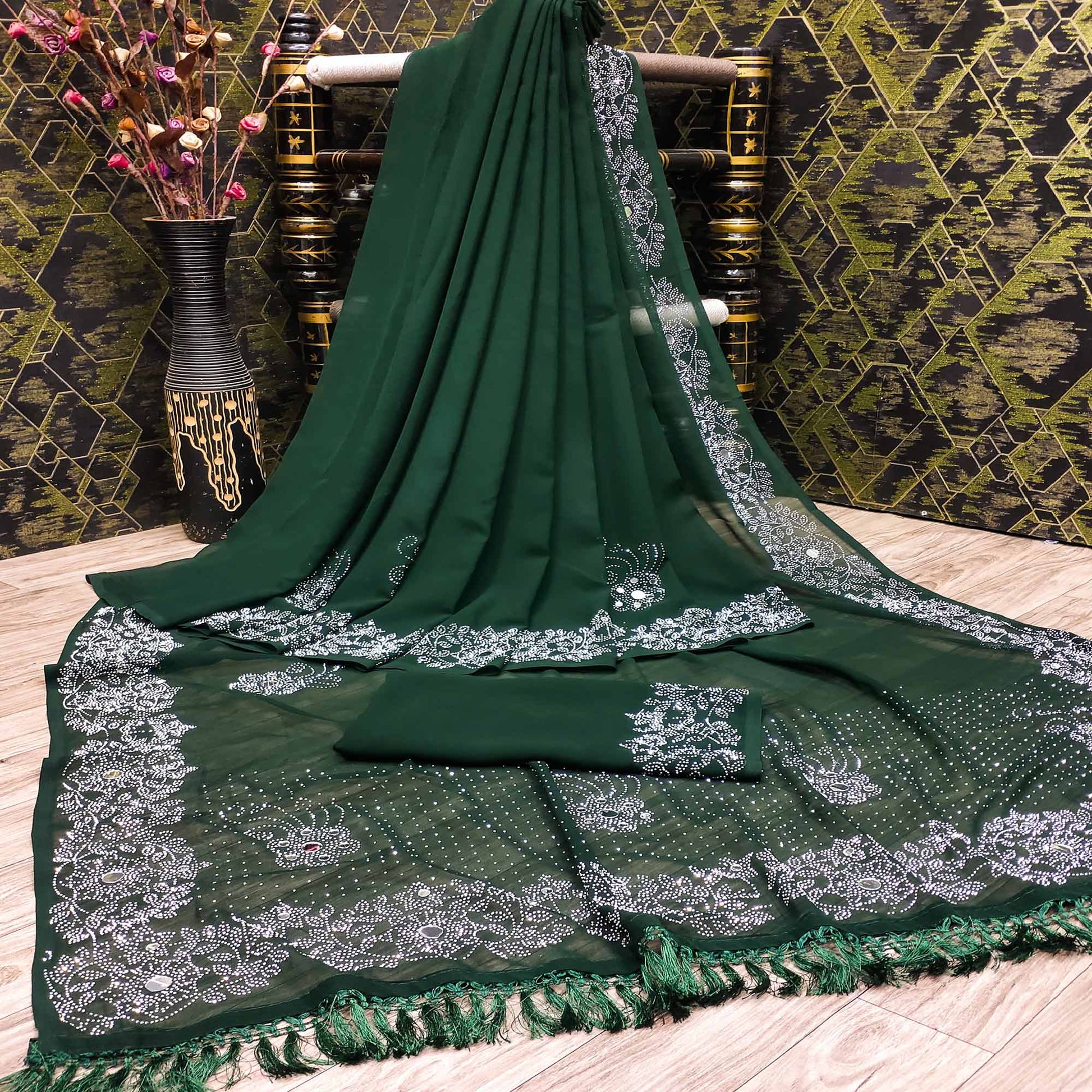green-swarovski-with-mirror-work-georgette-saree