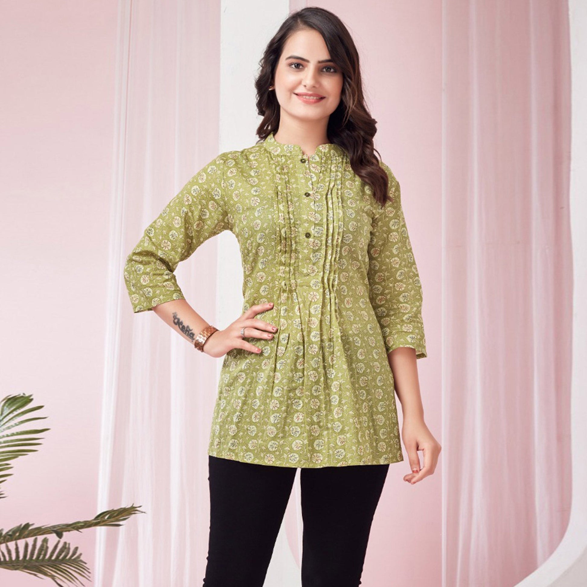 green-foil-printed-pure-cotton-top