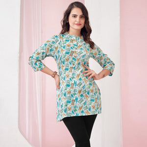 green-foil-printed-rayon-top