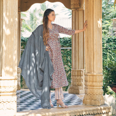 grey-angrakha-pure-cotton-suit-with-foil-print-zardozi-handcrafted-neckline
