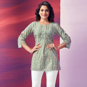 green-floral-foil-printed-chanderi-silk-top