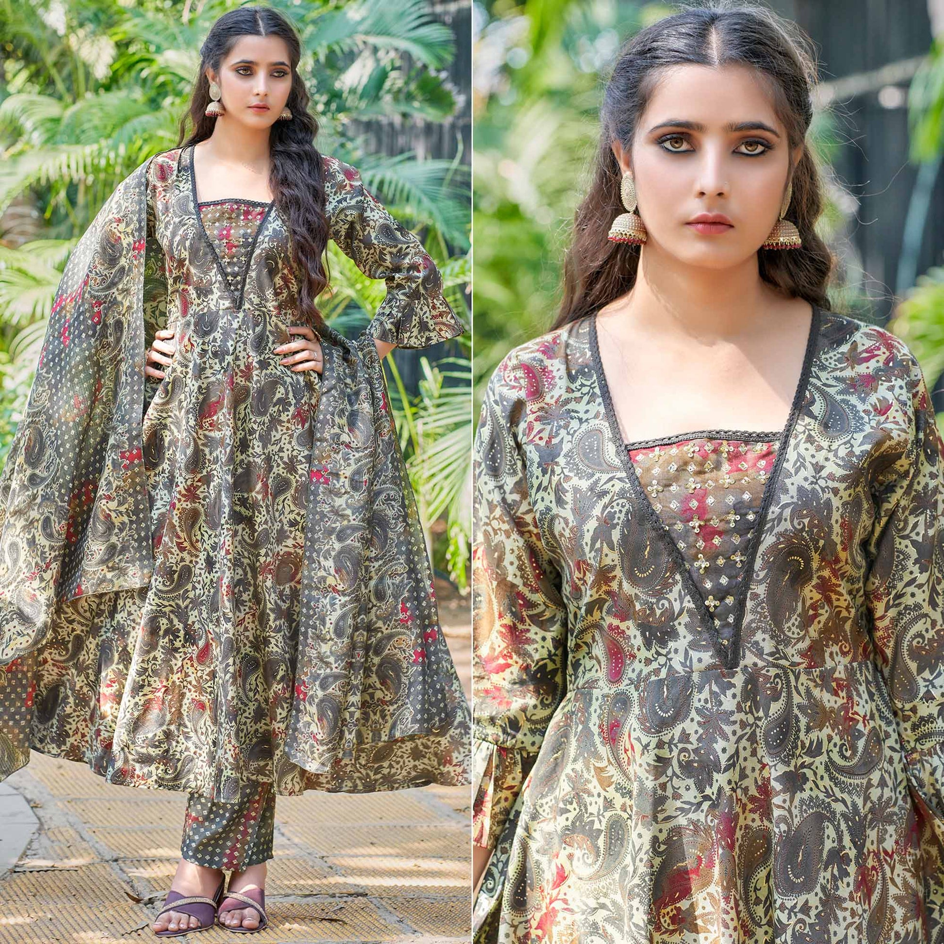 grey-anarkali-chanderi-silk-suit-with-hancrafted-foil-print
