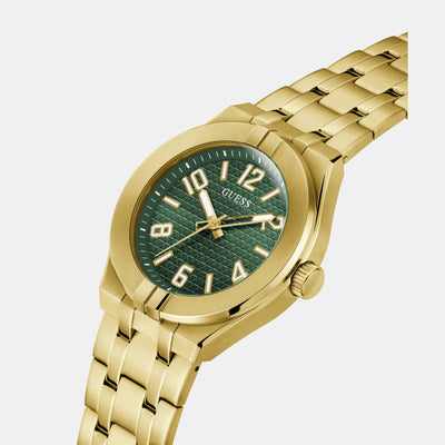 Escape Men Quartz Green Dial Analog Stainless Steel Watch GW0661G2