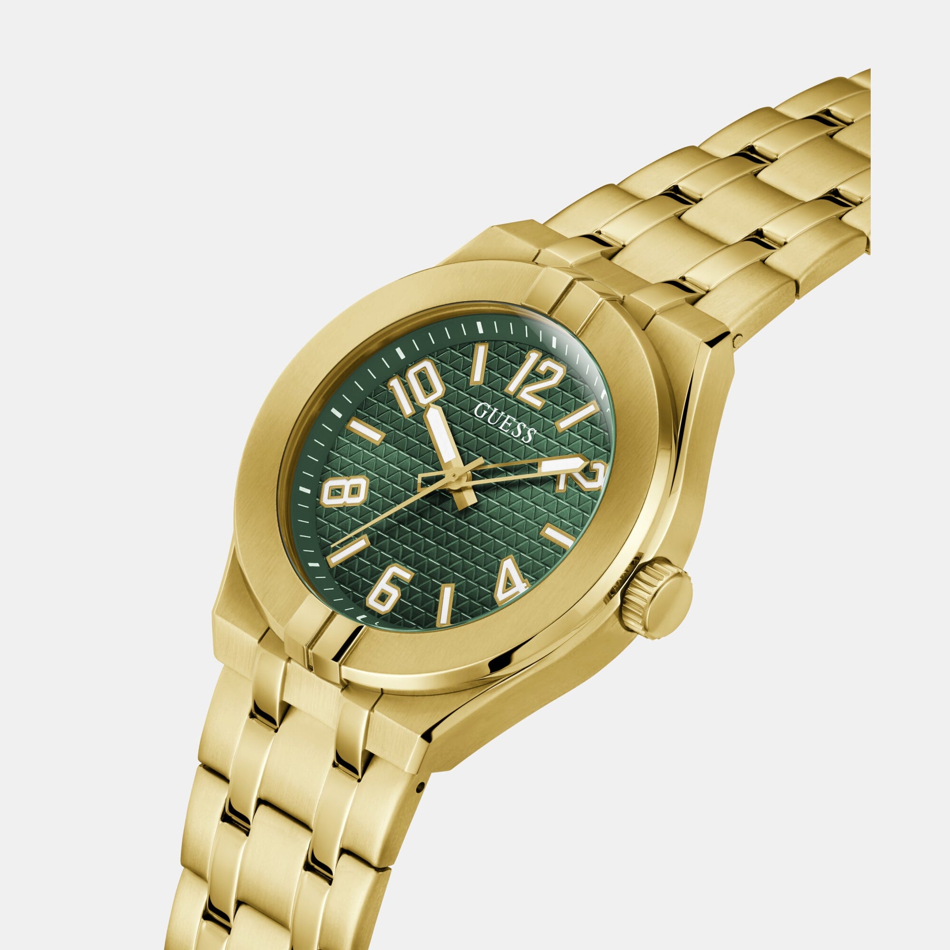 Escape Men Quartz Green Dial Analog Stainless Steel Watch GW0661G2