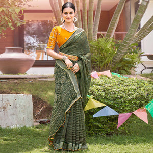 green-leheriya-printed-chiffon-saree