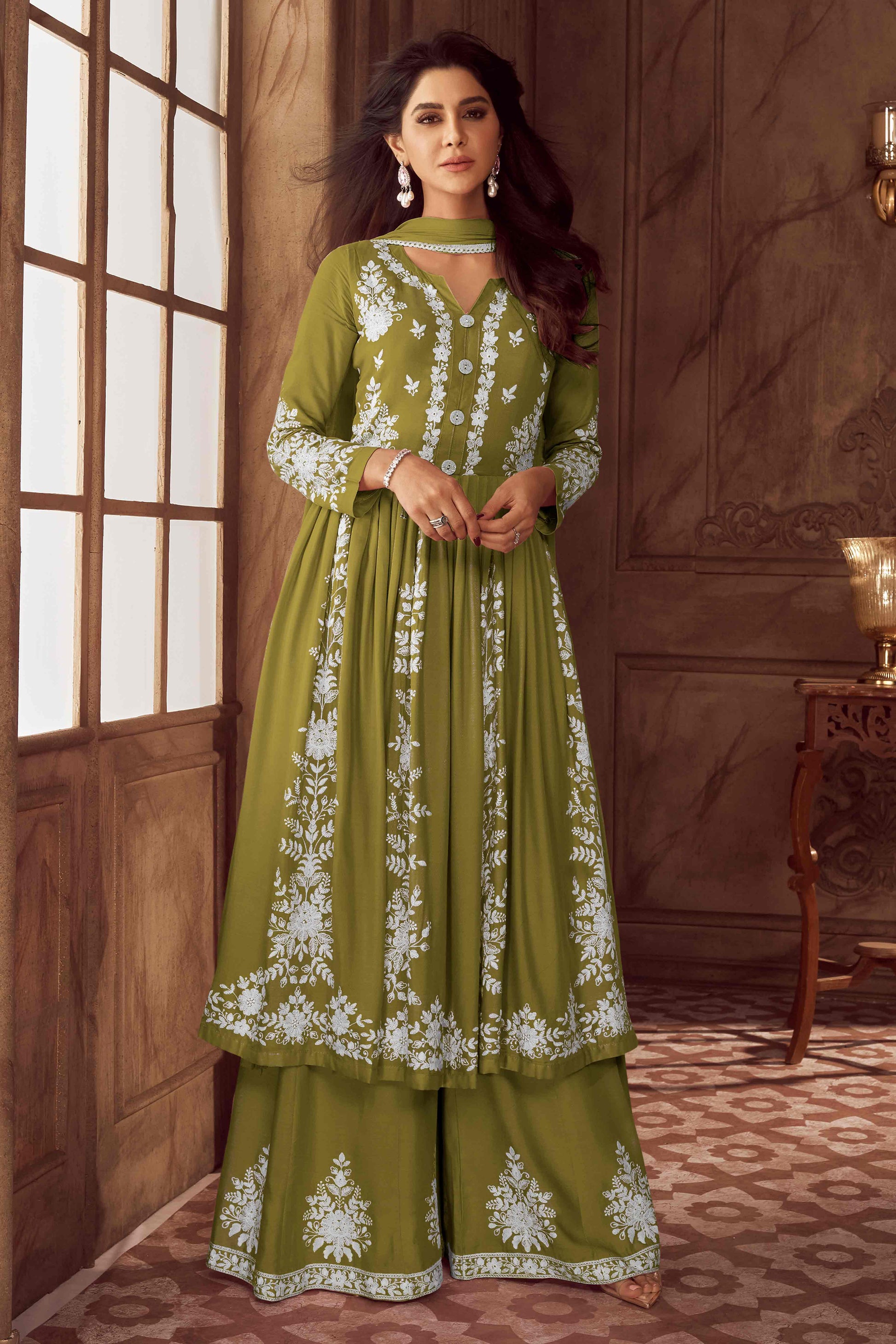 green-lucknowi-embroidered-rayon-palazzo-suit-7