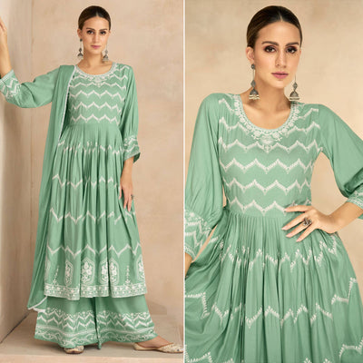 green-floral-embroidered-rayon-palazzo-suit
